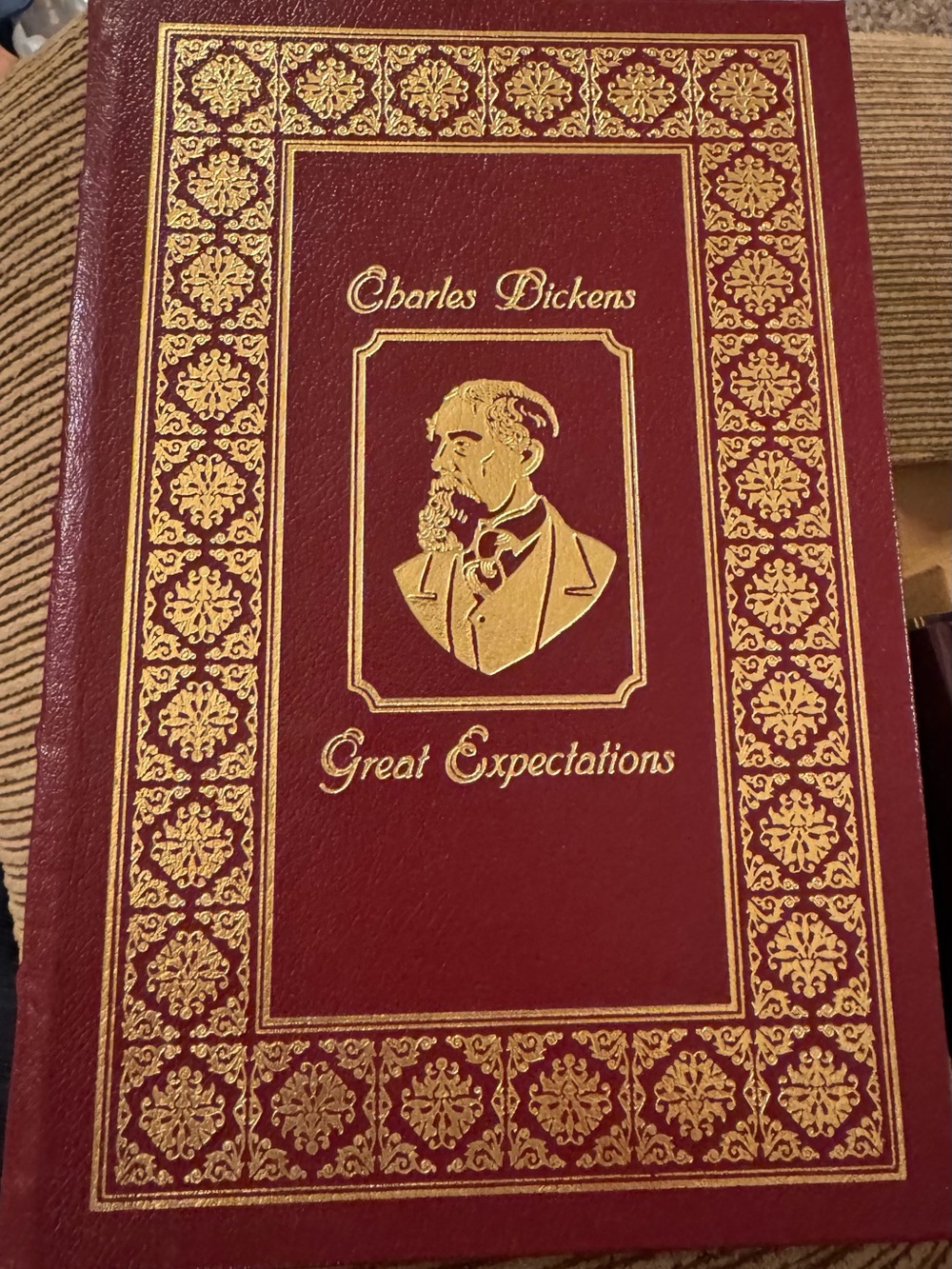 Great Expectations Decorative Red and Gold Hardcover leather bound like new